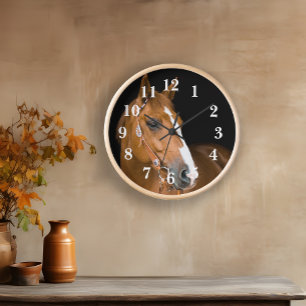 Quarter Horse Foto Braun Weiß Nummeriert Uhr