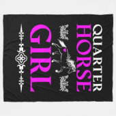 Quarter Horse Girl Fleecedecke (Vorderseite (Horizontal))