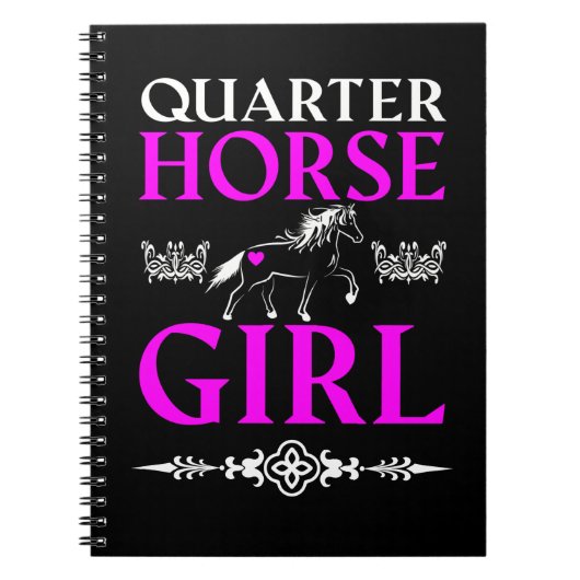 Quarter Horse Girl Notizblock (Vorderseite)