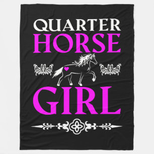 Quarter-Horse-Mädchen Fleecedecke