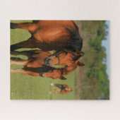 Quarter Horse Mare und Fohlen Stehend Puzzle (Horizontal)