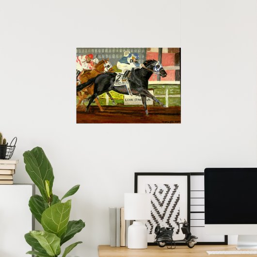 Quarter Horse Racing Portrait Poster (Heimbüro)