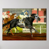 Quarter Horse Racing Portrait Poster (Vorne)