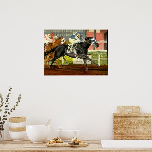Quarter Horse Racing Portrait Poster (Küche)