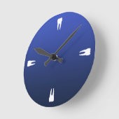 Quarter Hour Teeth Runde Wanduhr (Winkel)