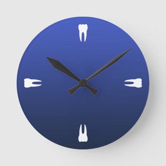 Quarter Hour Teeth Runde Wanduhr (Vorderseite)