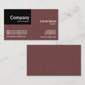 Quarter Patch - Braune Embossed Textur Visitenkarte (Vorne/Hinten)