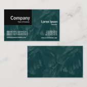 Quarter Patch - Dunkelgrüne Bürste Visitenkarte (Vorne/Hinten)