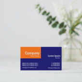 Quarter Patch - Orange und Dark Blue (000066) Visitenkarte (Stehend Vorderseite)