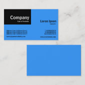 Quarter Patch - Schwarz und Blau (3399FF) Visitenkarte (Vorne/Hinten)