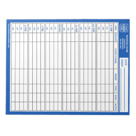 Quarter Stündliche Messe Service Anmeldeformular Notizblock