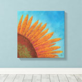 Quarter Sun auf Blue Canvas Print Leinwanddruck (Insitu (Holzboden))