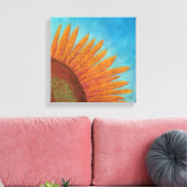 Quarter Sun auf Blue Canvas Print Leinwanddruck (Insitu (Wohnzimmer))
