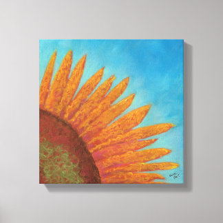 Quarter Sun auf Blue Canvas Print Leinwanddruck