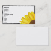 Quarter Sunflower Business Card - Horizontal Visitenkarte (Vorne/Hinten)