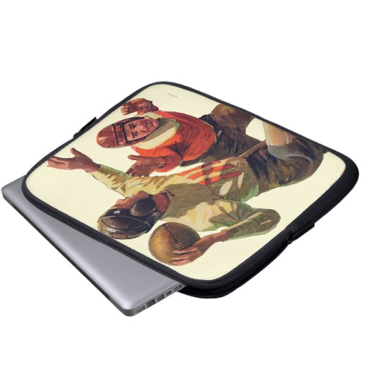 Quarterback-Durchlauf Laptopschutzhülle (Vorne Knopf)