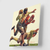 Quarterback-Durchlauf Quadratische Wanduhr (Winkel)