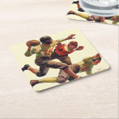 Quarterback-Durchlauf Rechteckiger Pappuntersetzer (angewinkelt)