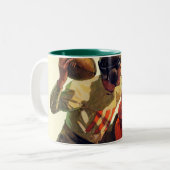 Quarterback-Durchlauf Zweifarbige Tasse (Vorderseite Links)