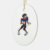 Quarterback Football Player Cartoons Keramik Ornament (Links)