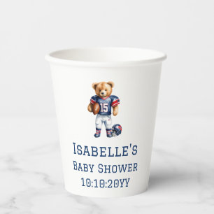 Quarterback-Football-Teddy-Bär-Baby-Party  Pappbecher
