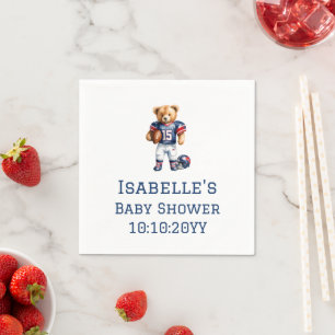 Quarterback Football Teddy Bear Baby Dusche Serviette