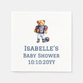 Quarterback Football Teddy Bear Baby Dusche Serviette (Vorderseite)