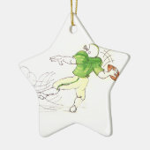 Quarterback-Fußball-Verzierung Keramikornament (Links)