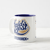 Quarterback-Geschenk Zweifarbige Tasse (Vorderseite Links)