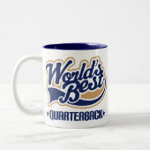 Quarterback-Geschenk Zweifarbige Tasse (Links)