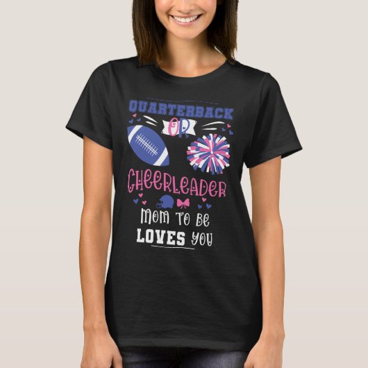 Quarterback oder Chefleader Mama, um Lieben Sie Ge T-Shirt (Vorderseite)