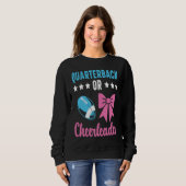 Quarterback Or Cheerleader Baby Announcement Gende Sweatshirt (Vorne ganz)