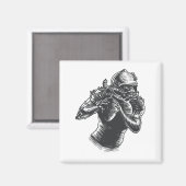 Quarterback Steampunk Art Lover Magnet (Vorderseite/Rückseite)