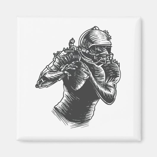 Quarterback Steampunk Art Lover Magnet (Vorne)