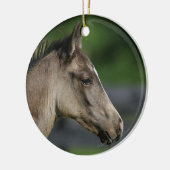 Quarterhorse-FohlenHeadshot Keramikornament (Links)