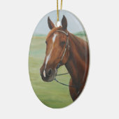 Quarterhorse-Kunst-Verzierung Keramik Ornament (Links)