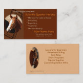 Quarterhorse-u. Colt-Geschäft Cards-1-customize Visitenkarte (Vorne/Hinten)