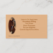 Quarterhorse-u. Colt-Geschäft Cards-1-customize Visitenkarte (Rückseite)