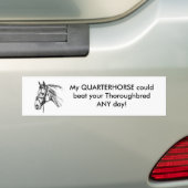 Quarterhorse vrs Thoroughbred Autoaufkleber (Auf Auto)