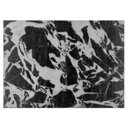 Quartett aus schwarzem und weißem Stein Schneidebrett