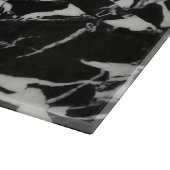 Quartett aus schwarzem und weißem Stein Schneidebrett (Ecke)