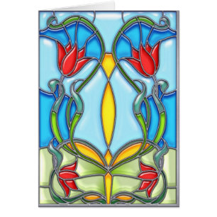 Quartett der roten Tulpen