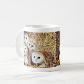 Quartett der Schleiereulen Kaffeetasse (Vorderseite Links)
