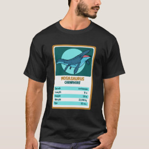 Quartett-Karte Mosasaurus Dinosaurier Fakt T-Shirt