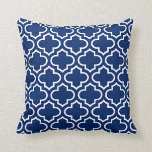 Quartett Muster Pillow in Royal Blue Kissen