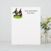 Quartett "Oriental Game Fowl" (Stehend Vorderseite)