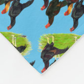 Quartett "Oriental Game Fowl" Fleecedecke (Ecke)
