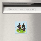 Quartett "Oriental Game Fowl" Magnet (In Situ (Geschirrspüler))