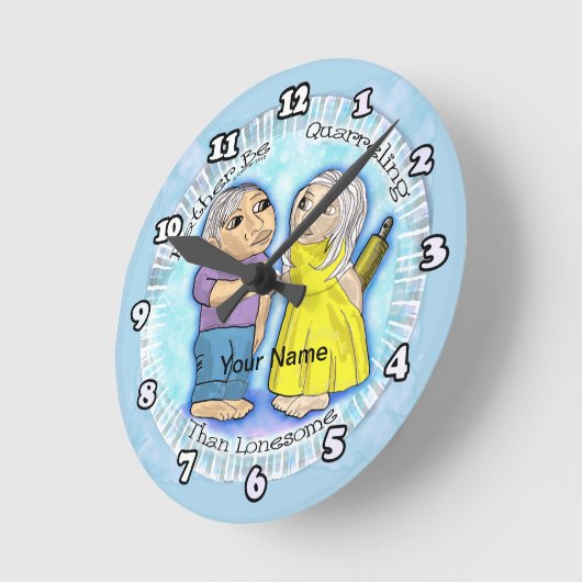 Quartieren oder einsam runde wanduhr (Winkel)