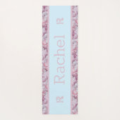 Quartz Blue Pink Moderne Elegante einfache Monogra Yogamatte (Rückseite)